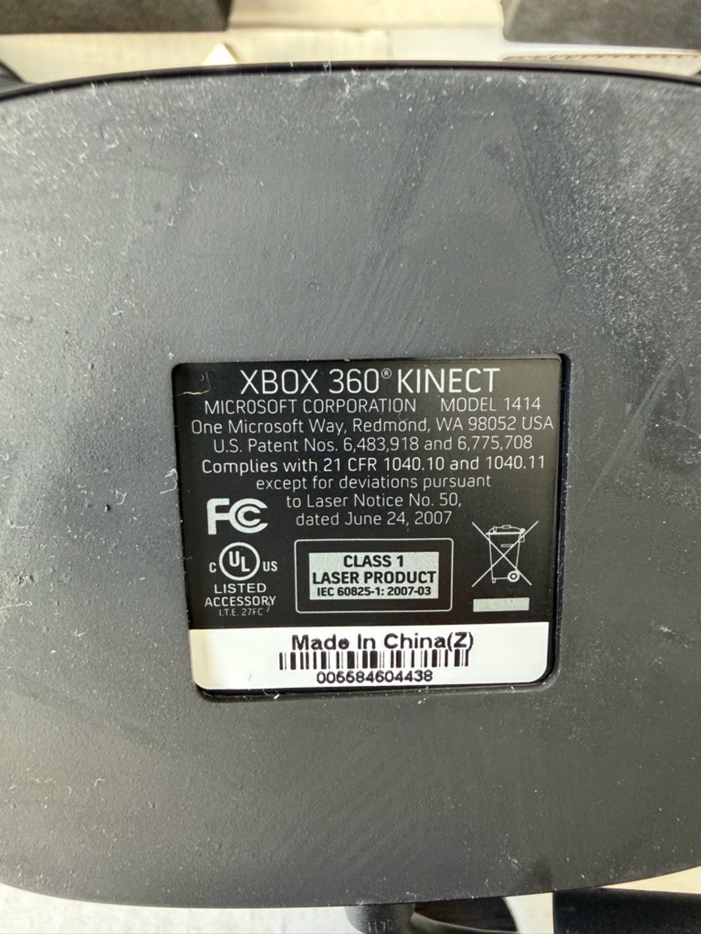 Xbox 360 Kinect Sensor Model 1414 Motion Camera Black Tested Working - Picture 5 of 7